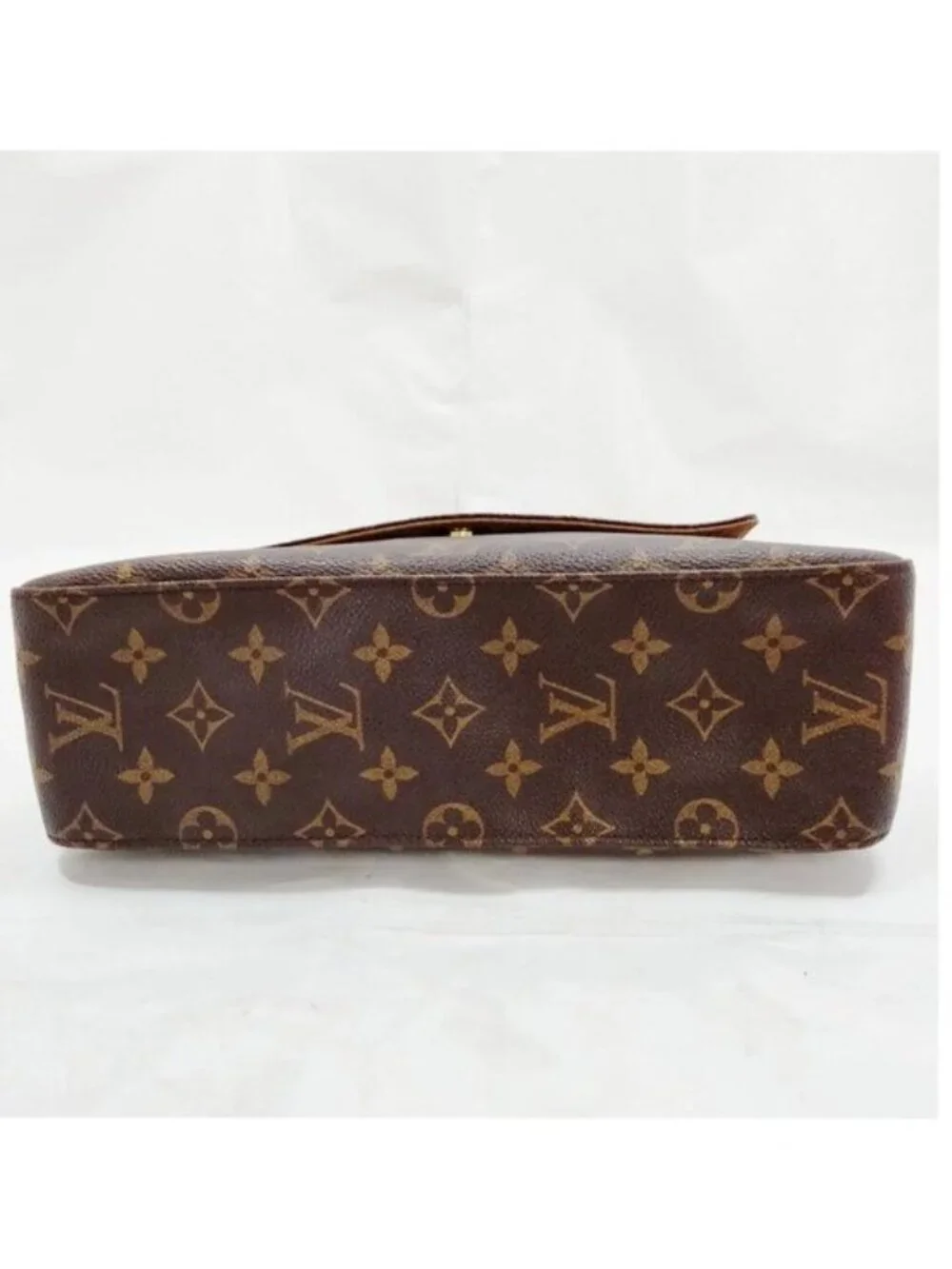 Authentic Louis Vuitton Monogram Looping PM Shoulder Bag Brown Canvas Leather LV